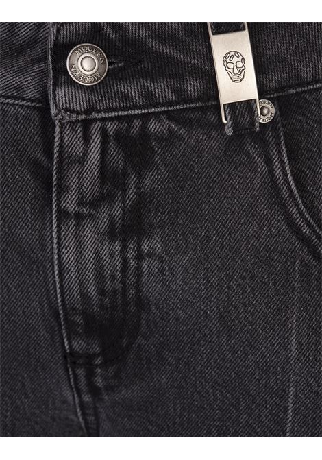 ALEXANDER MCQUEEN Jeans Mini Flare In Denim Grigio - ALEXANDER MCQUEEN Novità