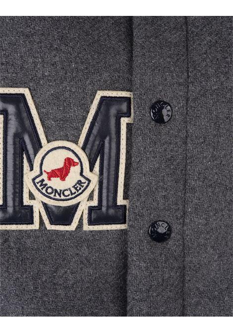 MONCLER Gilet Imbottito Per Cani In Lana Grigio Scuro - MONCLER Online