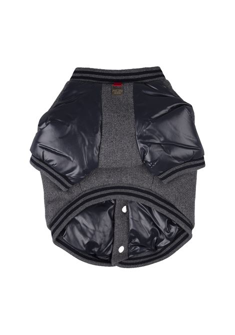 MONCLER Gilet Imbottito Per Cani In Lana Grigio Scuro - MONCLER Online