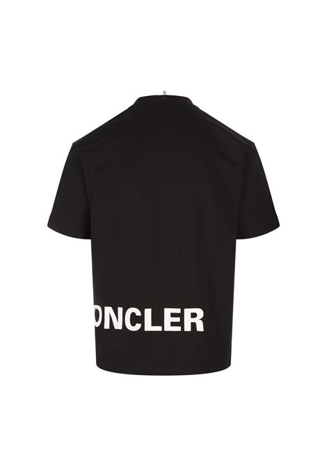 MONCLER GRENOBLE T-Shirt Nera Con Logo Moncler Grenoble - MONCLER GRENOBLE Offerte