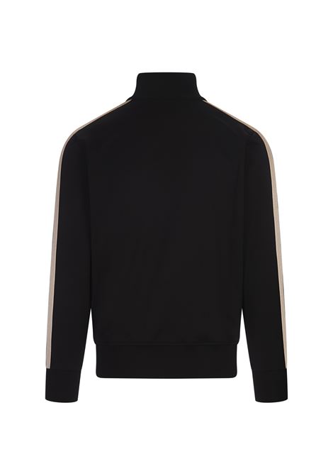PALM ANGELS Giacca Sportiva Nera Con Logo e Bande a Contrasto - PALM ANGELS Vendita Calda