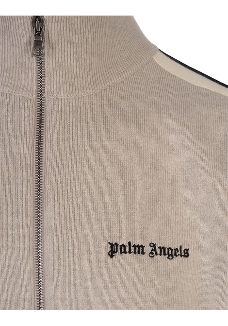 PALM ANGELS Giacca Track In Lana e Cashmere Beige Chiaro - PALM ANGELS Negozio