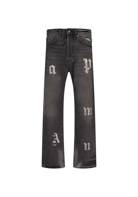 PALM ANGELS Jeans Loose Fit Neri Con Dettagli - PALM ANGELS Negozio online di fabbrica