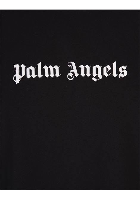 PALM ANGELS T-Shirt Nera Con Logo Frontale a Contrasto - PALM ANGELS Offerta natalizia