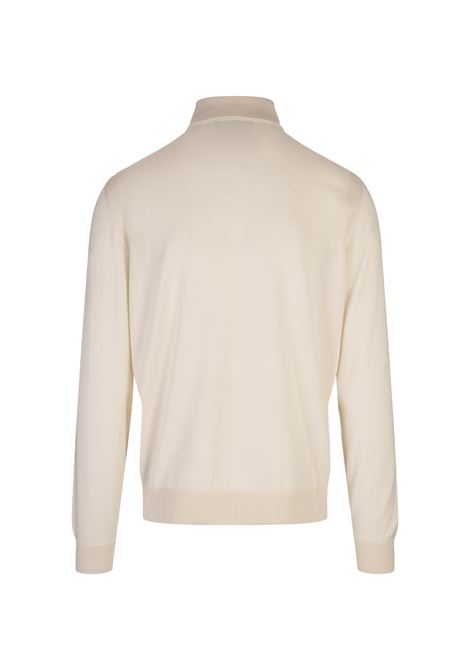 BOSS Maglione Regular Fit Stile Polo Neutro In Seta Lana e Cashmere - BOSS Offerta migliore
