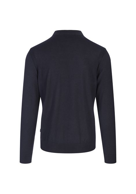 BOSS Maglione Regular Fit Blu Scuro In Seta Lana e Cashmere - BOSS Offerta temporanea