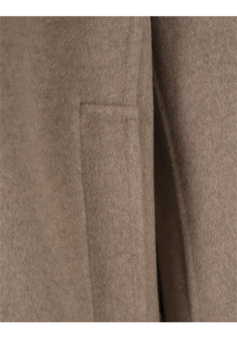MONTECORE Felpa Zip-Up Con Cappuccio In Cashmere Marrone - MONTECORE Offerte esclusive