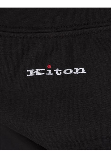 KITON T-Shirt Classica Nera Con Logo Dietro - KITON Lightning offer
