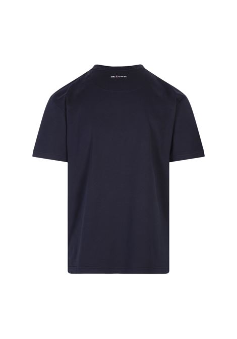 KITON T-Shirt Classica Blu Scuro Con Logo Dietro - KITON Nuovi prodotti