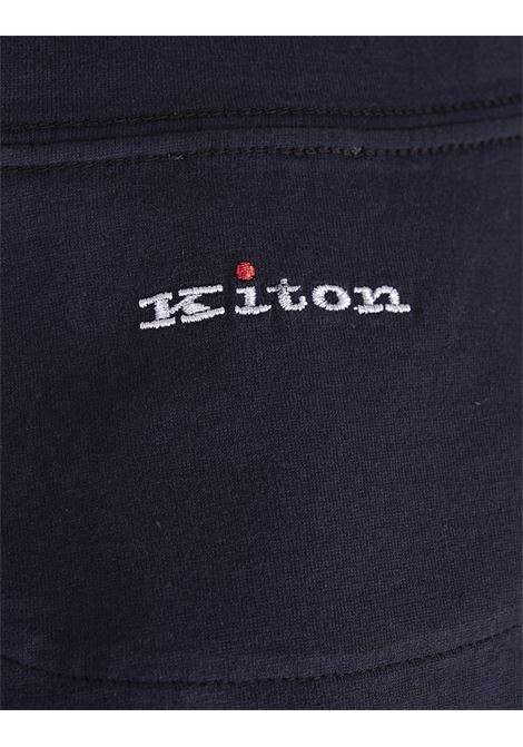 KITON T-Shirt Classica Blu Scuro Con Logo Dietro - KITON Nuovi prodotti