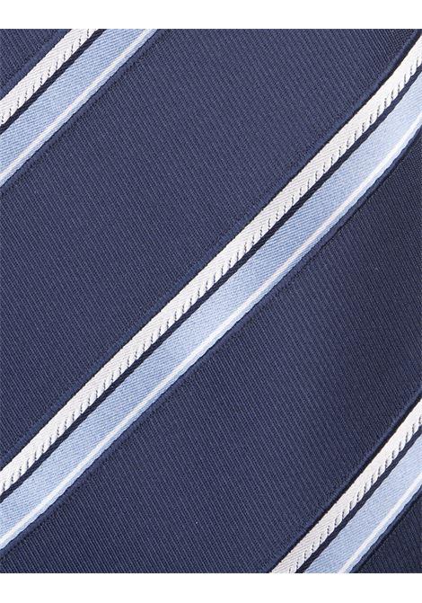 KITON Cravatta Blu Con Motivo a Righe - KITON Offerte stagionali