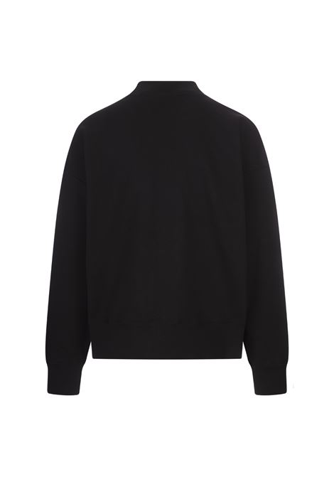 PALM ANGELS Felpa Nera Con Logo Rotondo e Monogramma - PALM ANGELS Liquidazione