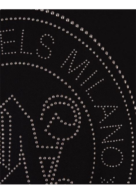 PALM ANGELS Felpa Nera Con Logo Rotondo e Monogramma - PALM ANGELS Liquidazione