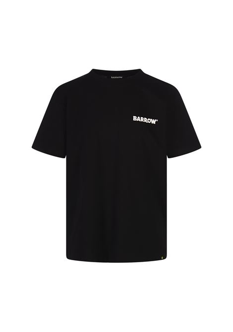BARROW T-Shirt Nera Con Logo e Smile - BARROW Enormi risparmi