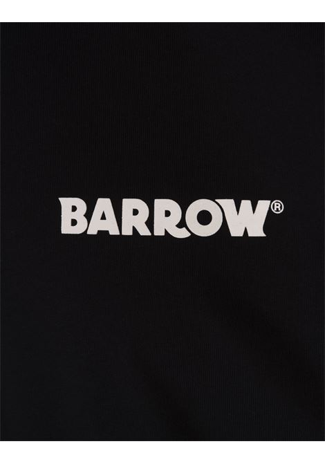 BARROW T-Shirt Nera Con Logo e Smile - BARROW Enormi risparmi