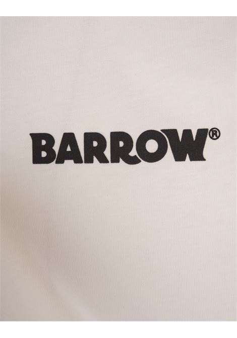 BARROW T-Shirt Bianca Con Logo e Smile - BARROW Prezzo basso