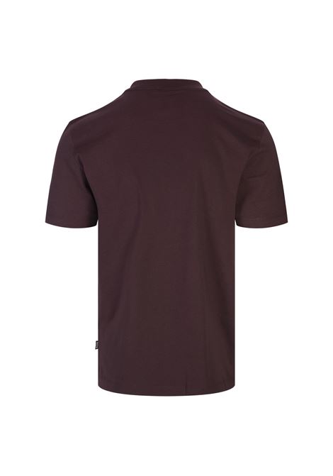 BOSS T-Shirt Bordeaux Con Logo Stampato In Gomma - BOSS Ultimi tre giorni