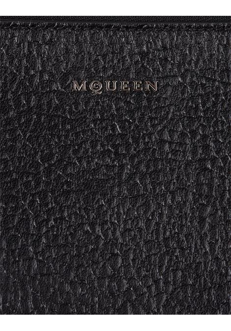 ALEXANDER MCQUEEN Pochette In Pelle Martellata Nera Con Logo - ALEXANDER MCQUEEN ACQUISTA ORA