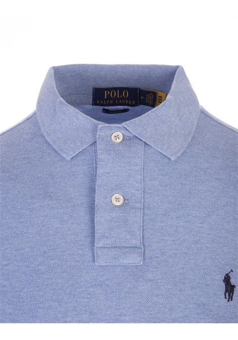 RALPH LAUREN Polo In Piquet Slim-Fit Azzurra - RALPH LAUREN Latest stili