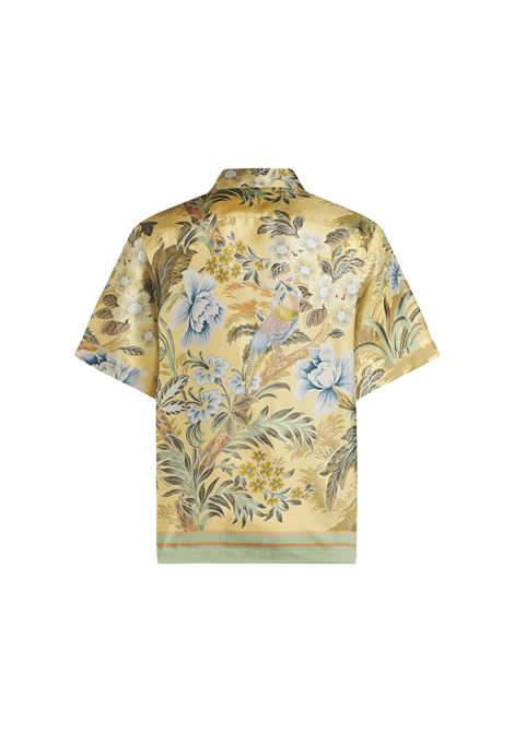ETRO Camicia Bowling In Seta Stampata Gialla - ETRO Fino al 65% di sconto
