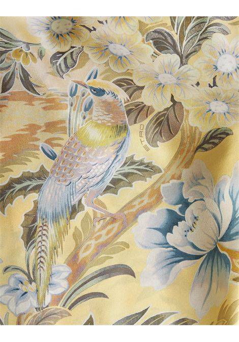 ETRO Camicia Bowling In Seta Stampata Gialla - ETRO Fino al 65% di sconto