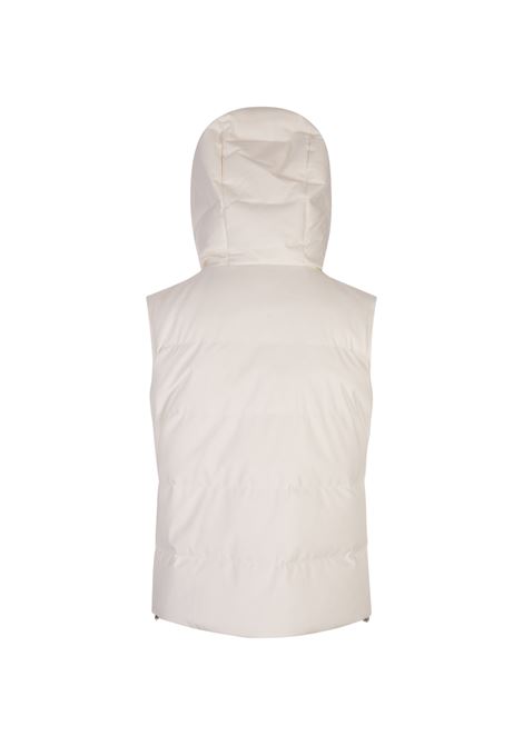 MONTECORE Gilet Imbottito Bianco Con Cappuccio - MONTECORE Super sconto