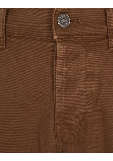DONDUP Pantaloni George 5 Tasche In Cotone Stretch Marrone Chiaro - DONDUP Officina