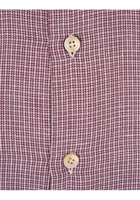 KITON Camicia Con Motivo Pied-De-Poule Rosso - KITON Sconti questo mese