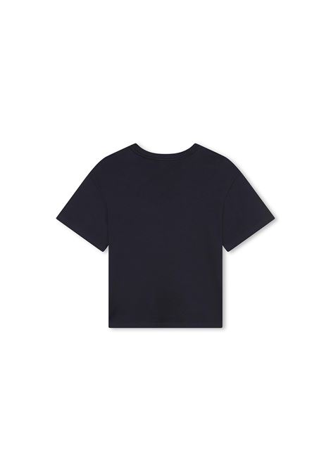 CHLOÉ KIDS T-Shirt Blu Navy Con Logo - CHLOÉ KIDS Affare Del Giorno