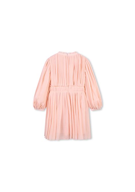 CHLOÉ KIDS Abito In Lana Plissettata Washed Pink - CHLOÉ KIDS Convenienza