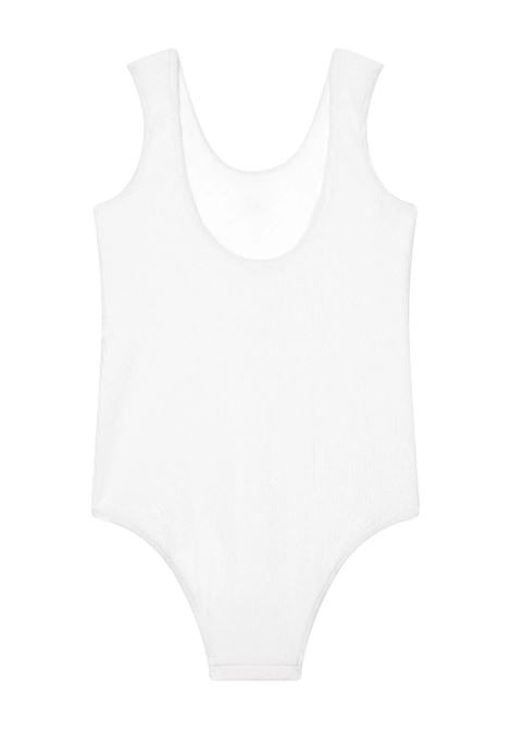 DOLCE & GABBANA KIDS Costume Intero Bianco Con Logo DG In Metallo - DOLCE & GABBANA KIDS In Saldo