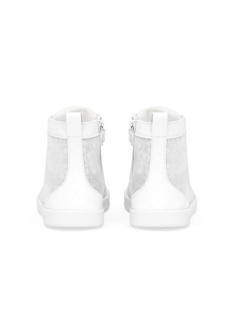 DOLCE & GABBANA KIDS Sneakers Alte Bianche Con Motivo Logo - DOLCE & GABBANA KIDS Nuova