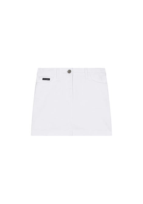 DOLCE & GABBANA KIDS Gonna In Denim Bianco Con Strappi - DOLCE & GABBANA KIDS Sconto di tempo limitato
