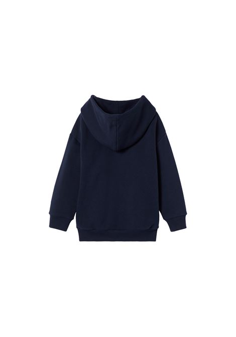 GUCCI KIDS Felpa Oversize Blu Scuro Con Stampa Gucci Web - GUCCI KIDS Prezzo di fabbrica