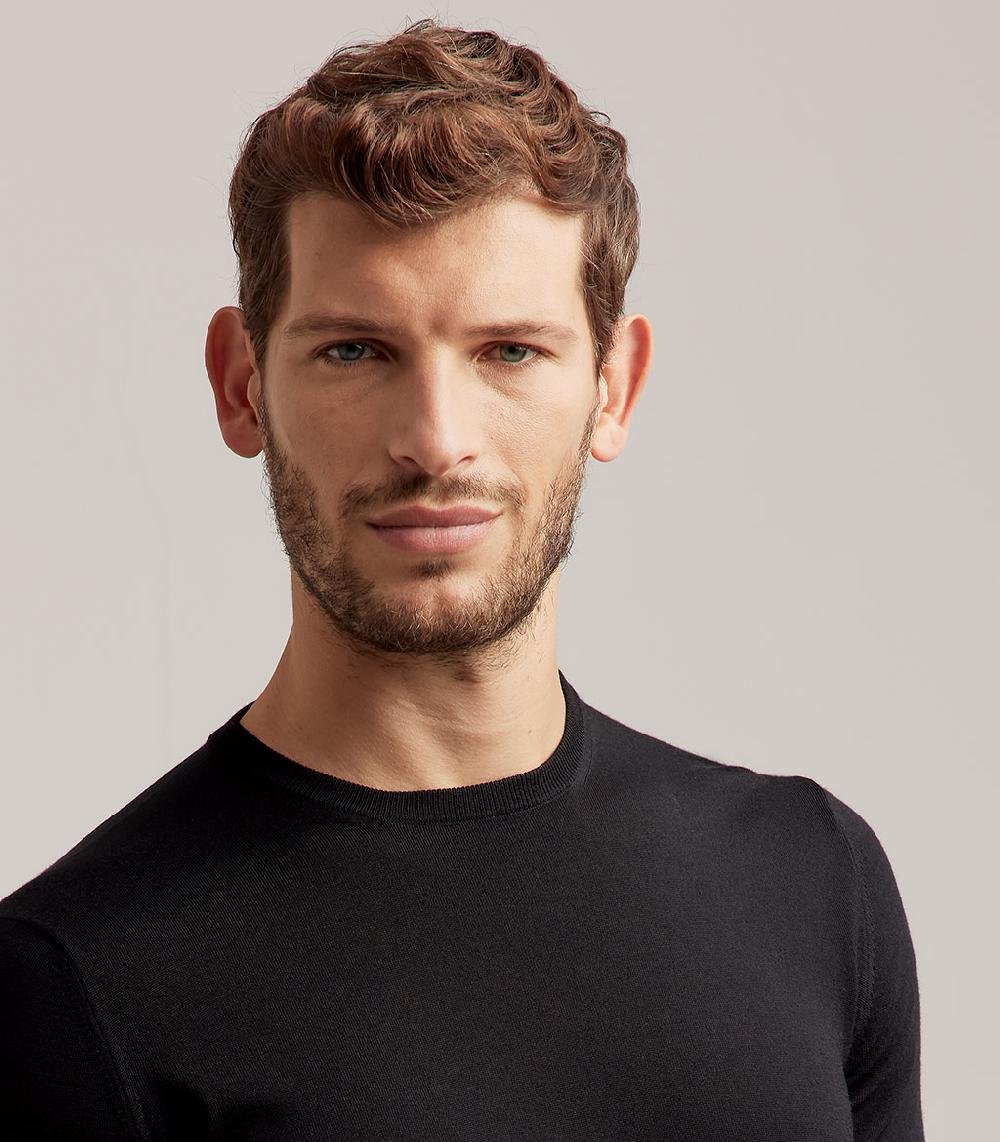S.Moritz GIROCOLLO ROYAL MERINO - NERO Acquista Ora