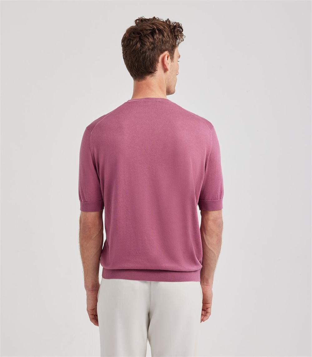 S.Moritz T-shirt malva da uomo in cotone giza | S.Moritz Sito Ufficiale Prezzo Ridotto