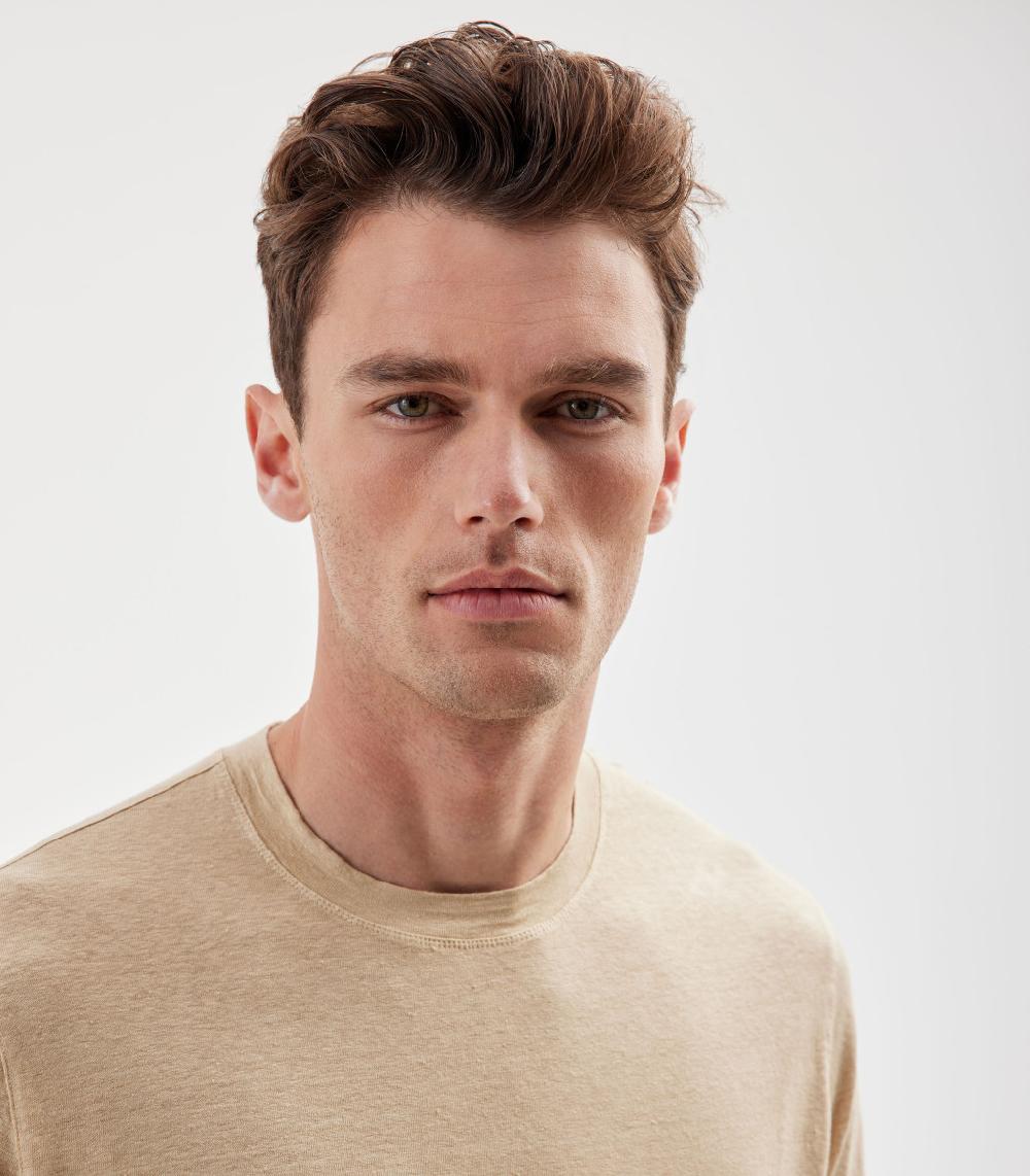 S.Moritz T-shirt beige da uomo in jersey lino | S.Moritz Sito Ufficiale Saldi