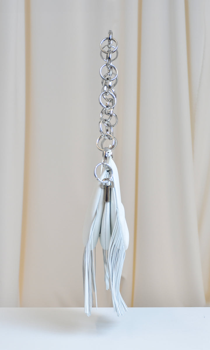 Sara Battaglia Banana Shoulder Bag Fringed In Vendita