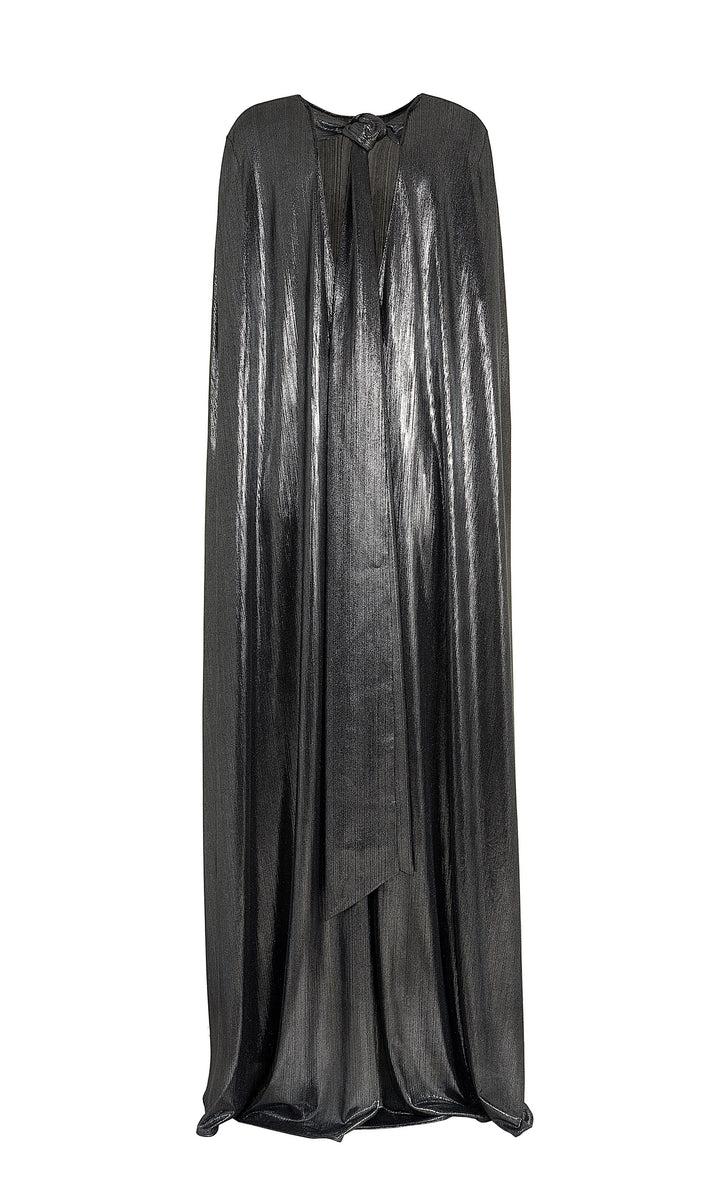 Sara Battaglia Lurex cape dress Negozi Online
