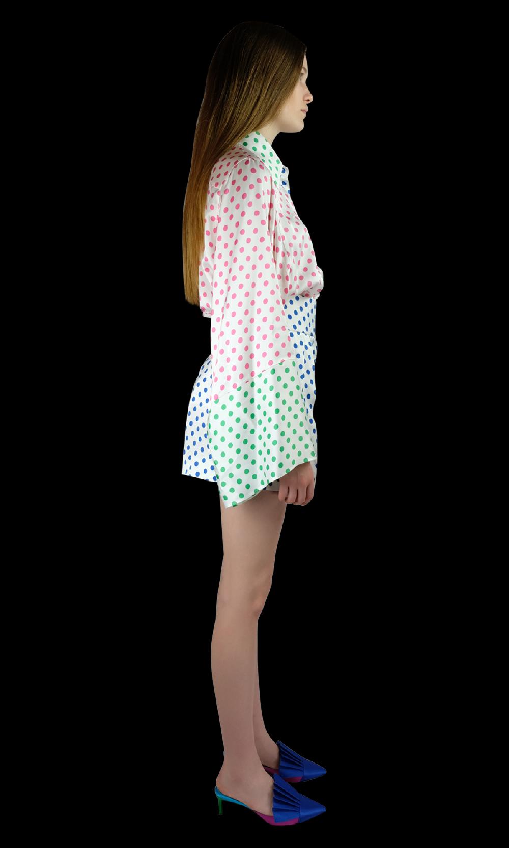 Sara Battaglia Blue Pois Shorts Italy
