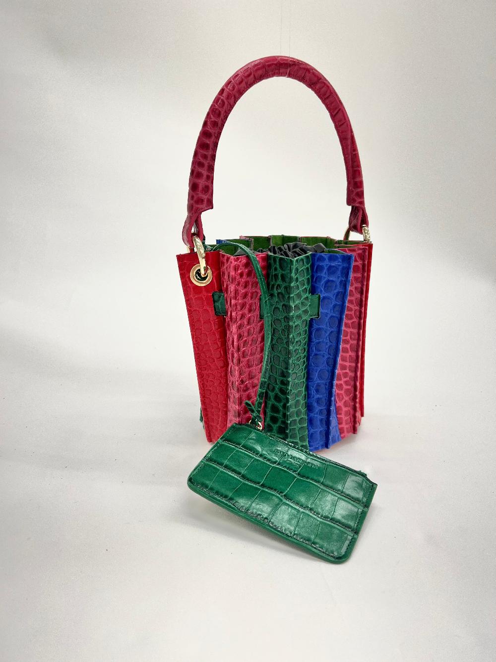 Sara Battaglia Plissé Mini Bucket Promozione