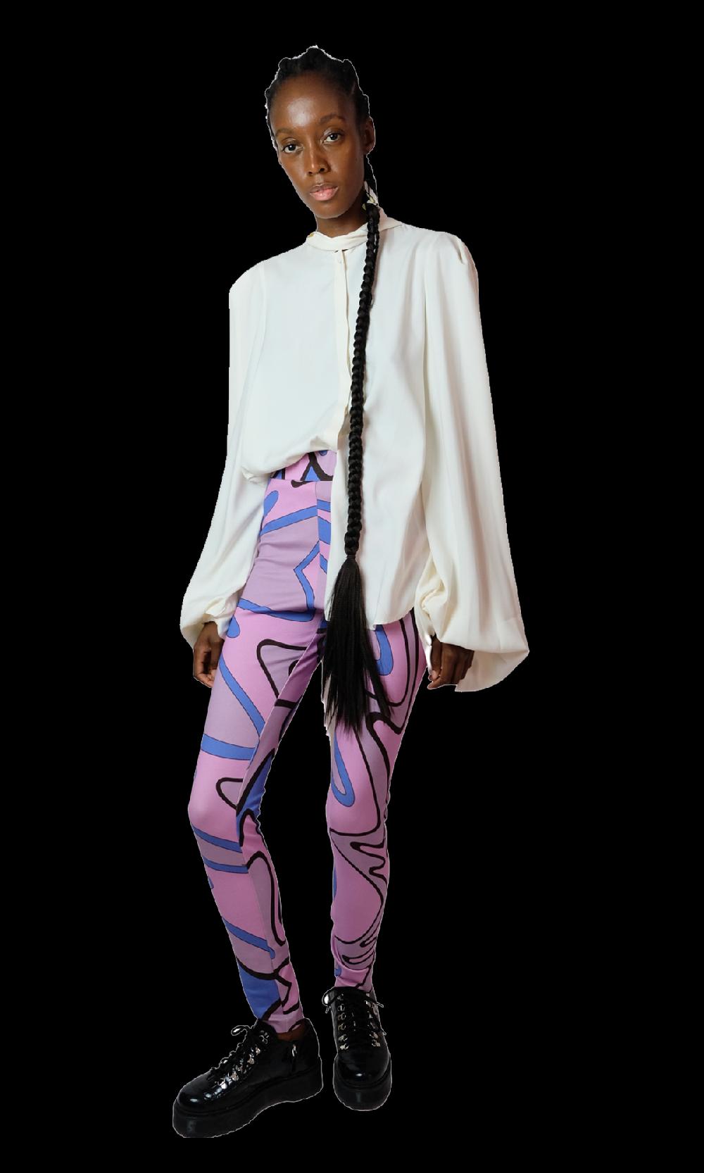 Sara Battaglia Pink Leggings Economico