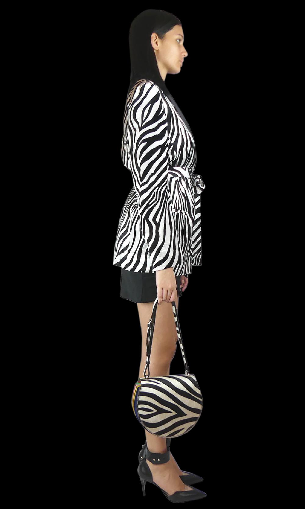 Sara Battaglia White Zebra Jacket Outlet