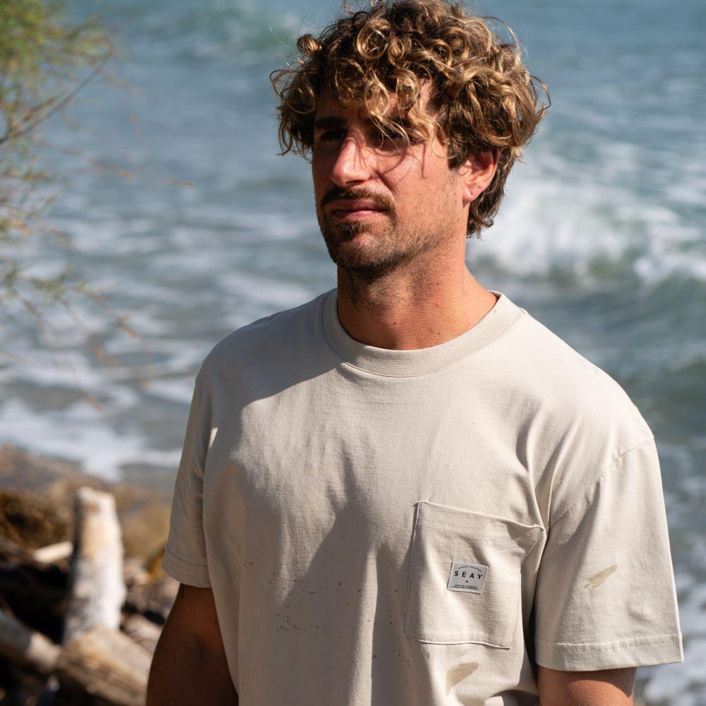 Seay / T-Shirt Cappuccino Delavé Nuovo