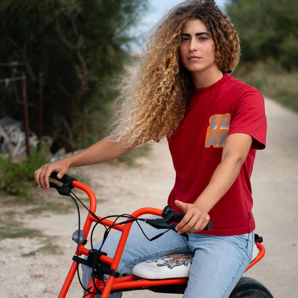 Seay / T-Shirt Loose Fit Rossa Sconto