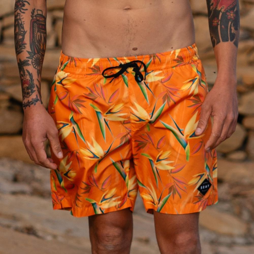 Seay / Costume da Bagno Medio Arancione Bird of Paradise Online
