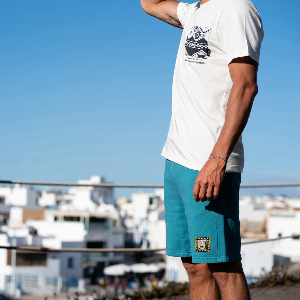Seay / Pantalone in Felpa Corto Verde Smeraldo Iokepa Soddisfazione Garantita