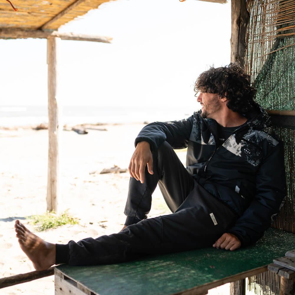 Seay / Pantalone Lungo in Felpa Nero Reyes Affare Del Giorno