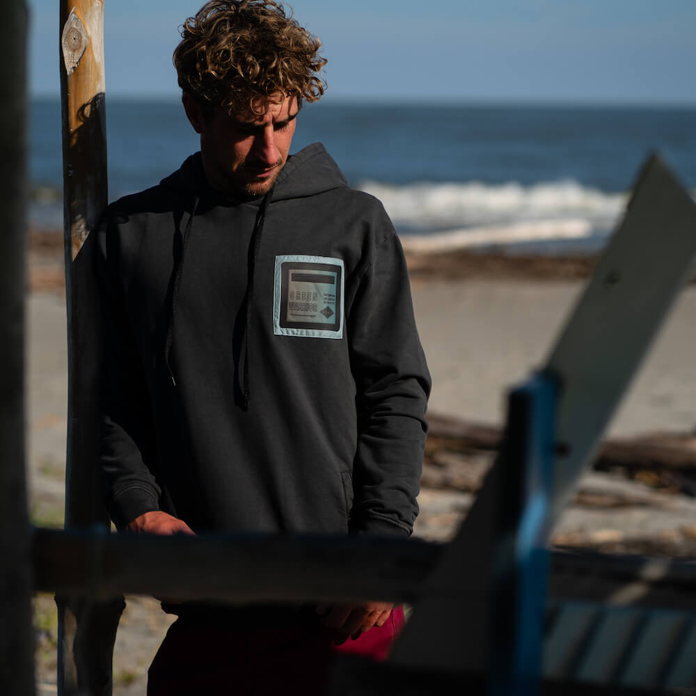 Seay / Felpa con Cappuccio Nera Siargao Sconto