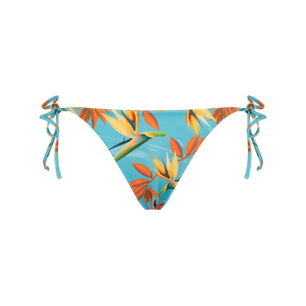 Seay / Slip Bikini Reversibile con Laccetti Azzurro Verde Bird of Paradise Hotsell
